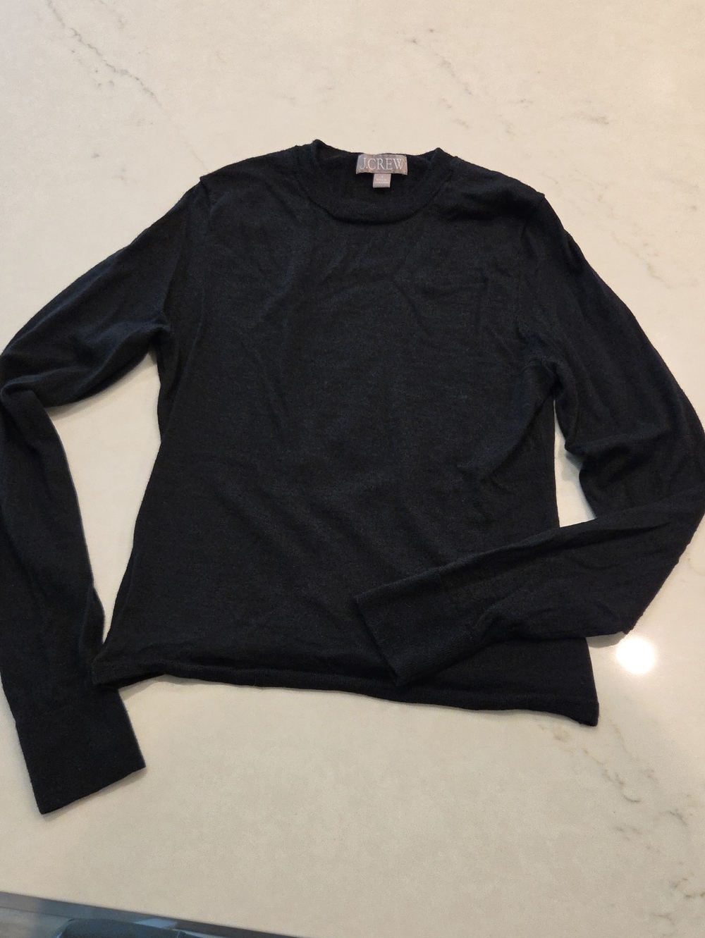 Women's J. Crew Black Long-Sleeve Merino Wool Base Layer size S